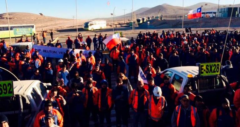 Sindicato de la mina Escondida, en Chile, amenaza con paralizar la actividad