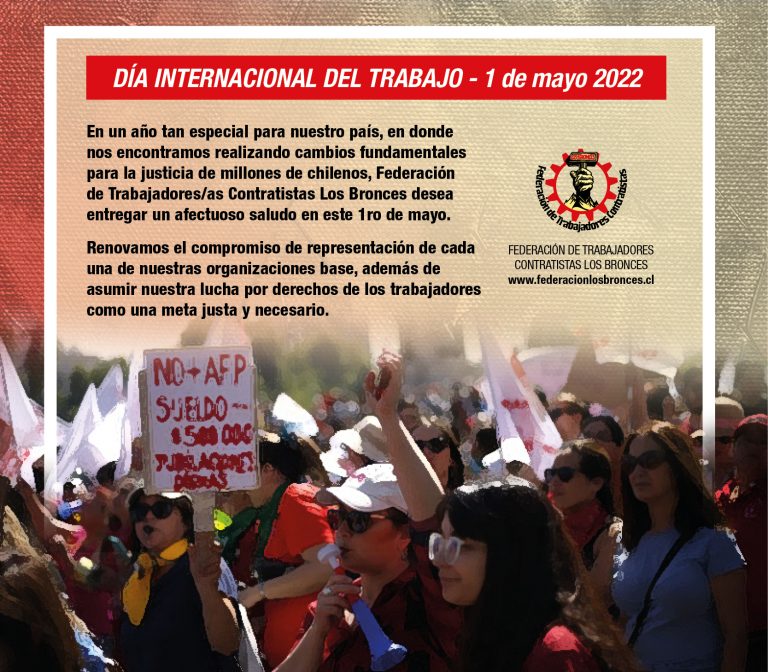 1RO DE MAYO, DÍA INTERNACIONAL DEL TRABAJADOR