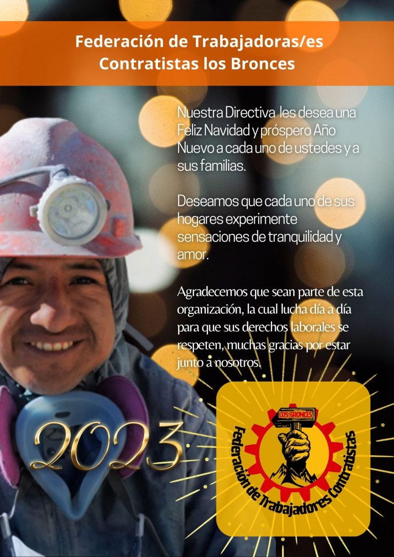 Felices fiestas, les desea Federación Los Bronces